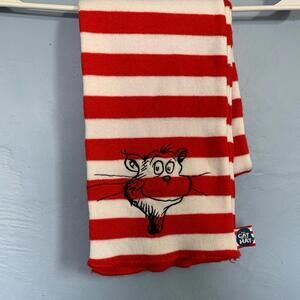Vintage 2003 Unisex Dr. Seuss Scarf Red and White Striped Garment
